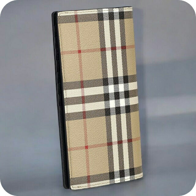 バ−バリ− 長財布 メンズ レディース ブランド BURBERRY チェック 8084168 ベージュ 8084168
