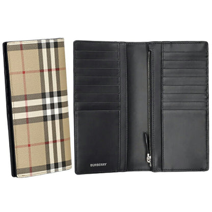 バ−バリ− 長財布 メンズ レディース ブランド BURBERRY チェック 8084168 ベージュ 8084168