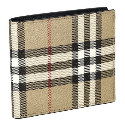 バ−バリ− 二つ折り財布 メンズ レディース ブランド BURBERRY チェック 8084169 ベージュ 8084169