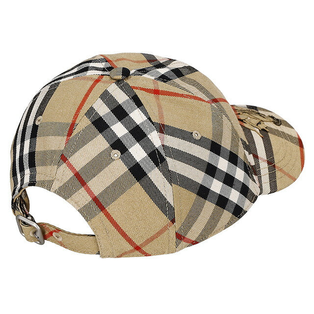 バ−バリ− キャップ メンズ レディース ブランド BURBERRY チェック 8085723 M ベージュ 8085723-M