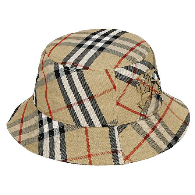 バ−バリ− ハット メンズ レディース ブランド BURBERRY チェック 8085726 L ベージュ 8085726-L