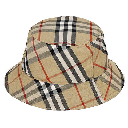 バ−バリ− ハット メンズ レディース ブランド BURBERRY チェック 8085726 M ベージュ 8085726-M
