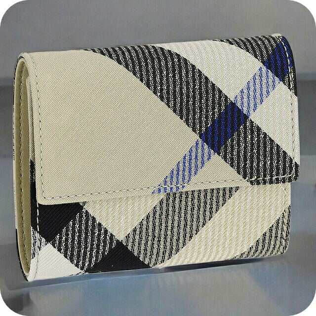 バ−バリ− 三つ折り財布 メンズ ブランド BURBERRY チェック 8086005 ベージュ 8086005