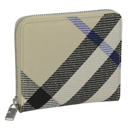 バ−バリ− 二つ折り財布 メンズ レディース ブランド BURBERRY チェック 8087322 ベージュ 8087322