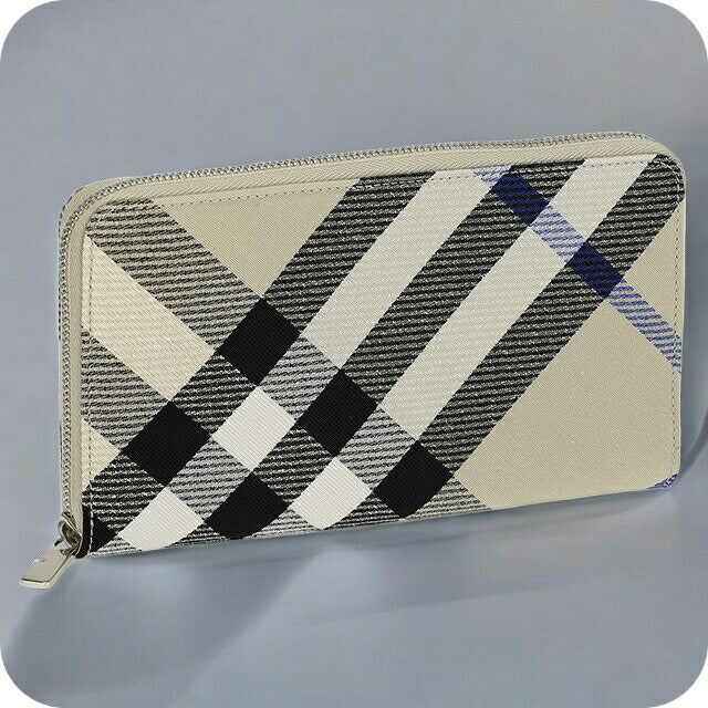 バ−バリ− 長財布 メンズ ブランド BURBERRY チェック 8087323 ベージュ 8087323