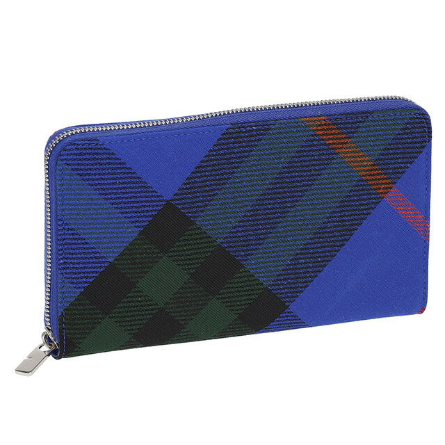 バ−バリ− 長財布 メンズ ブランド BURBERRY チェック 8089609 ブルー 8089609