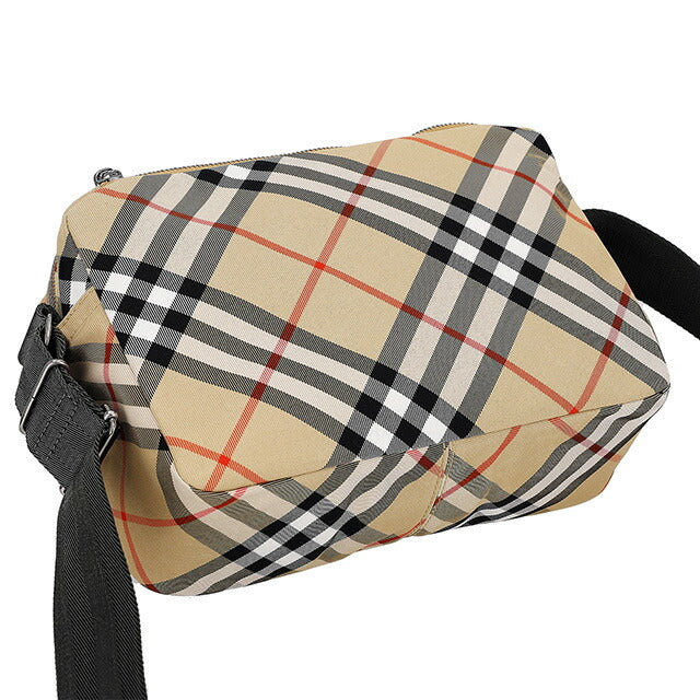 バ−バリ− ショルダーバッグ メンズ ブランド BURBERRY チェック 8091320 ベージュ 8091320