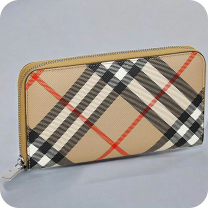 バ−バリ− 長財布 メンズ ブランド BURBERRY チェック 8091923 ベージュ 8091923