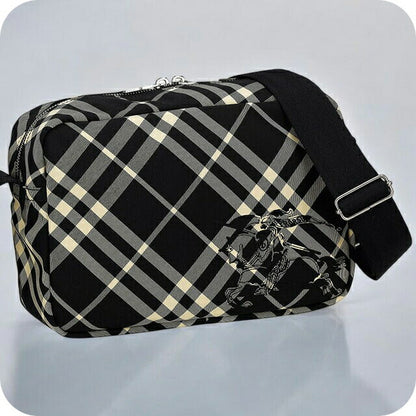バ−バリ− ショルダーバッグ メンズ ブランド BURBERRY チェック 8092017 ブラック 8092017