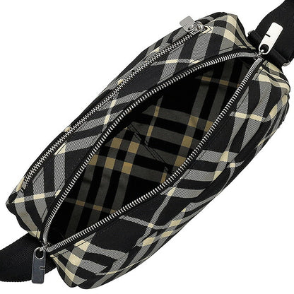 バ−バリ− ショルダーバッグ メンズ ブランド BURBERRY チェック 8092017 ブラック 8092017