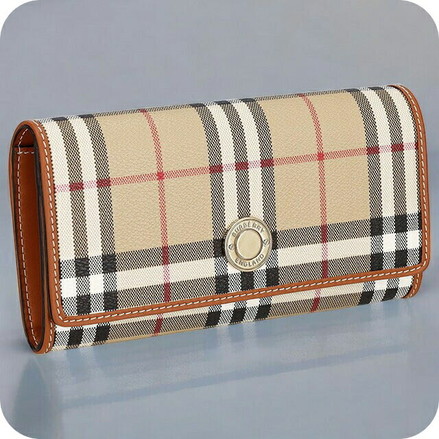 バ−バリ− 長財布 レディース ブランド BURBERRY チェック 8094421 ベージュ 8094421