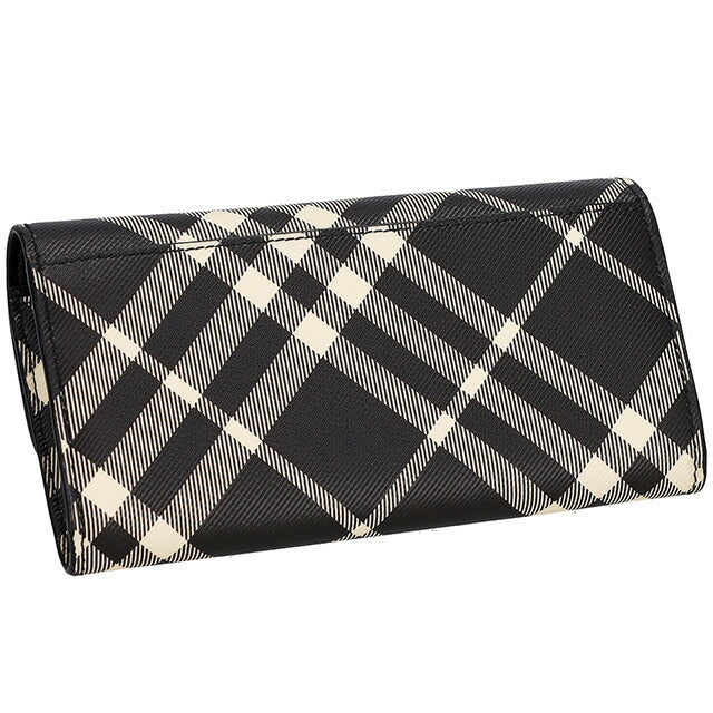 バ−バリ− 長財布 レディース ブランド BURBERRY チェック 8095269 ブラック 8095269