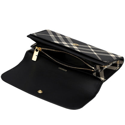 バ−バリ− 長財布 レディース ブランド BURBERRY チェック 8095269 ブラック 8095269