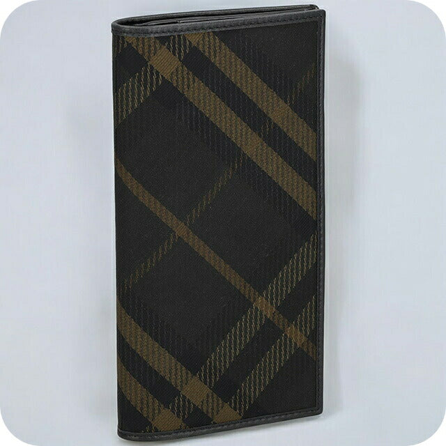 バ−バリ− 長財布 メンズ ブランド BURBERRY チェック 8098457 ブラック 8098457