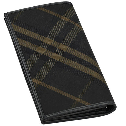 バ−バリ− 長財布 メンズ ブランド BURBERRY チェック 8098457 ブラック 8098457