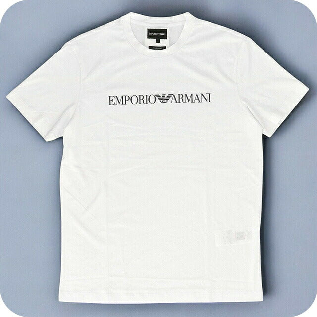 エンポリオ・アルマーニ Tシャツ メンズ ブランド EMPORIO ARMANI 8N1TN51JPZZ 0146 L ホワイト 8N1TN51JPZZ-0146-L