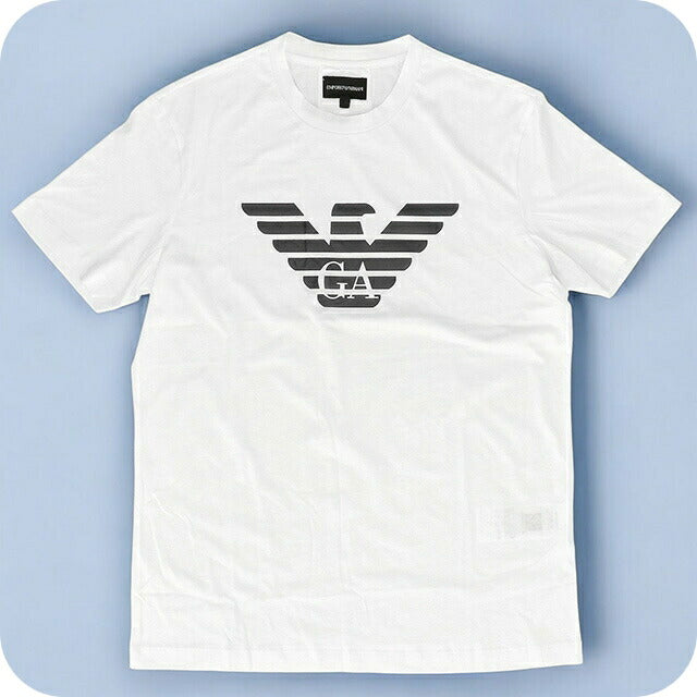 エンポリオ・アルマーニ Tシャツ メンズ ブランド EMPORIO ARMANI 8N1TN51JPZZ 0147 M ホワイト 8N1TN51JPZZ-0147-M