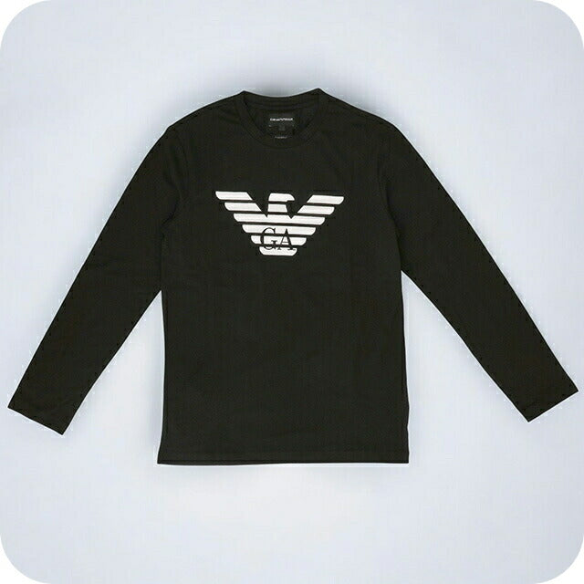 エンポリオ・アルマーニ Tシャツ メンズ ブランド EMPORIO ARMANI 8N1TN81JPZZ 0022 M ブラック 8N1TN81JPZZ-0022-M