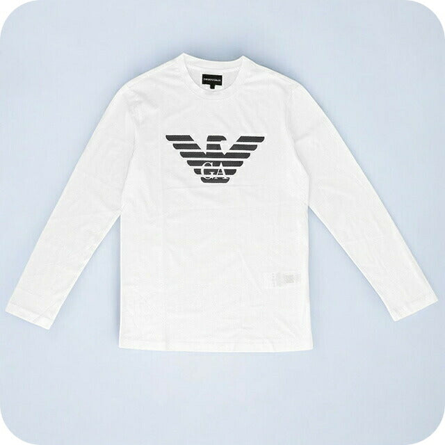 エンポリオ・アルマーニ Tシャツ メンズ ブランド EMPORIO ARMANI 8N1TN81JPZZ 0147 L ホワイト 8N1TN81JPZZ-0147-L