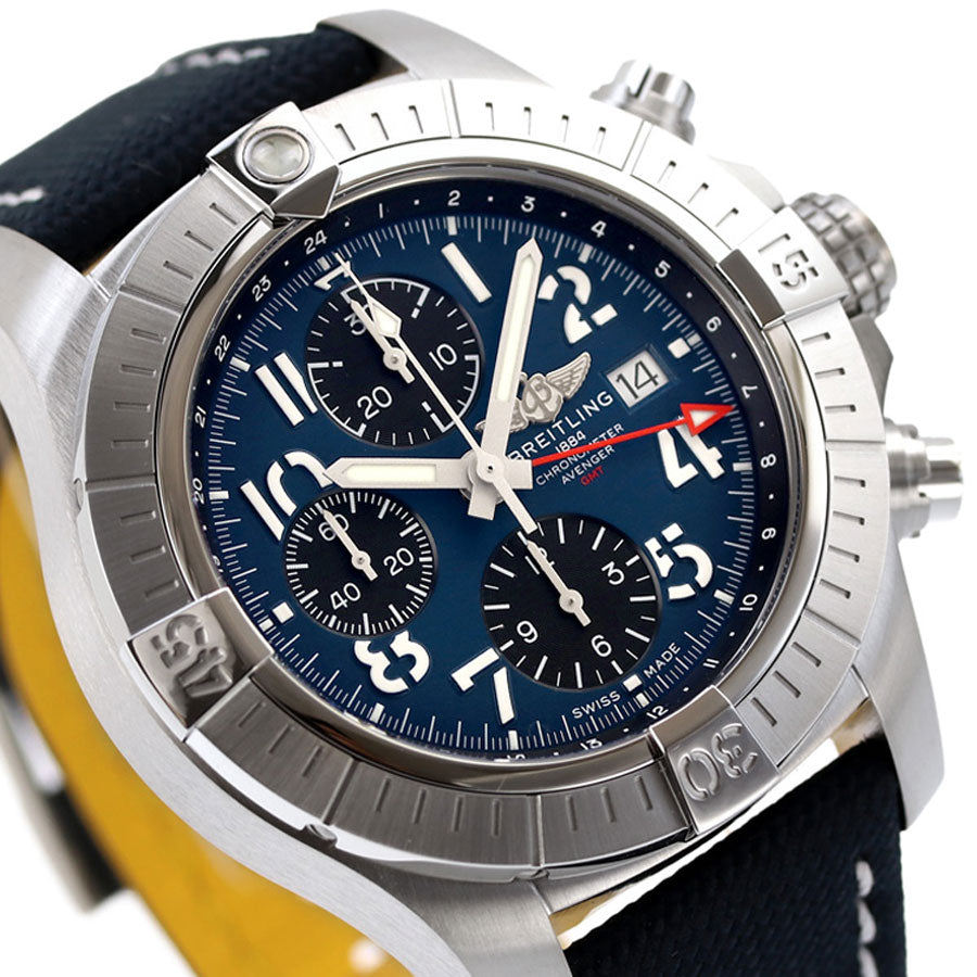 ブライトリング アベンジャー クロノグラフ GMT 45 自動巻き 腕時計 ブランド メンズ クロノグラフ BREITLING A24315101C1X1 アナログ A24315101C1X1