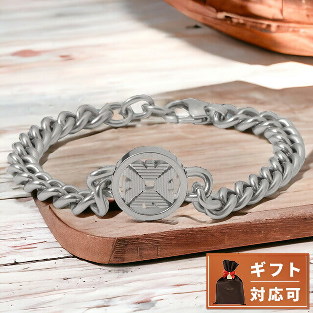 エンポリオアルマーニ EMPORIO ARMANI EGS3041040 イーグルロゴ チェーン ブレスレット シルバー メンズ アクセサリー ABEA00232M