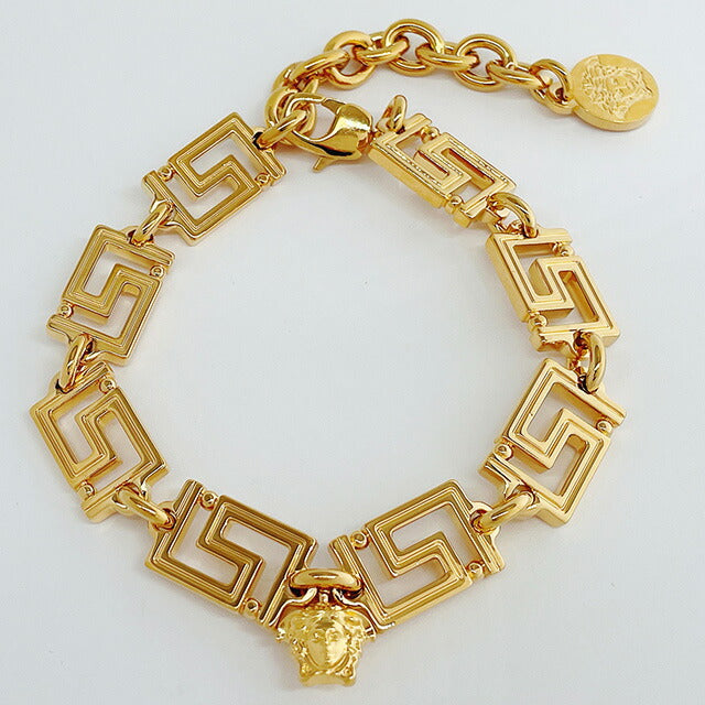 ヴェルサーチ VERSACE DG07719 DJMT 3J000 メドゥーサチャーム グレカチェーン ブレスレット ゴールド レディース メンズ ユニセックス アクセサリー ABVE00077L
