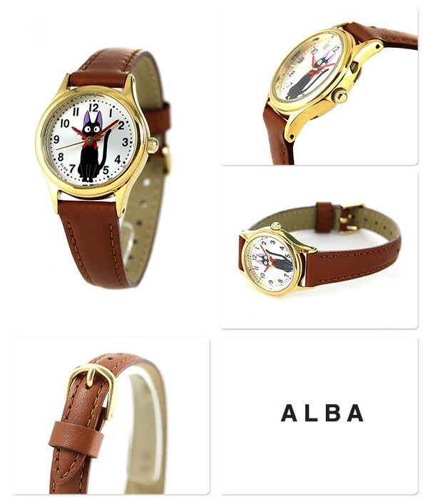 セイコー ジブリ 魔女の宅急便 26mm レディース 腕時計 ブランド ACCK405 SEIKO シルバー×ブラウン 時計 プレゼント ギフト ACCK405