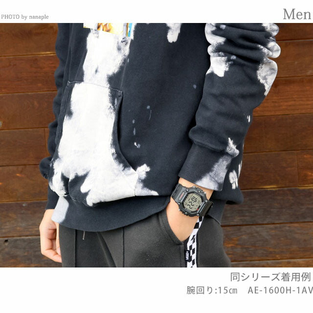 カシオ チープカシオ CASIO クォーツ 電池式 AE-1600H-8BV デジタル 海外モデル メンズ チプカシ 腕時計 ブランド カシオ casio デジタル ブラック 黒 AE-1600H-8BVDF