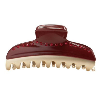 アレクサンドル ドゥ パリ ALEXANDRE DE PARIS ICCL 12832 03 B2 ヴァンドーム Lクリップ クリスタル ヘアクリップ ボルドー AHAL00047L