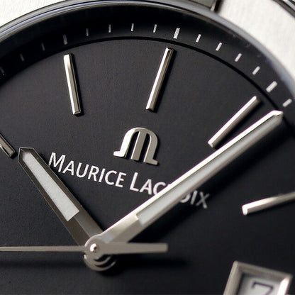モーリスラクロア アイコン クオーツ 40mm クオーツ 腕時計 ブランド メンズ AI1108-SS002-330-1 アナログ ブラック 黒 スイス製 AI1108-SS002-330-1