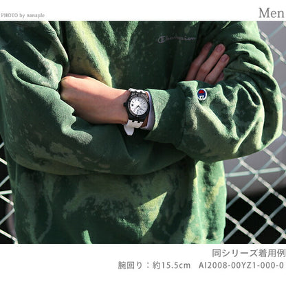 Maurithura Clear Icon Tide特别版Quartz Watch Brand AI2008-00YZ1-000-0模拟银白色男人