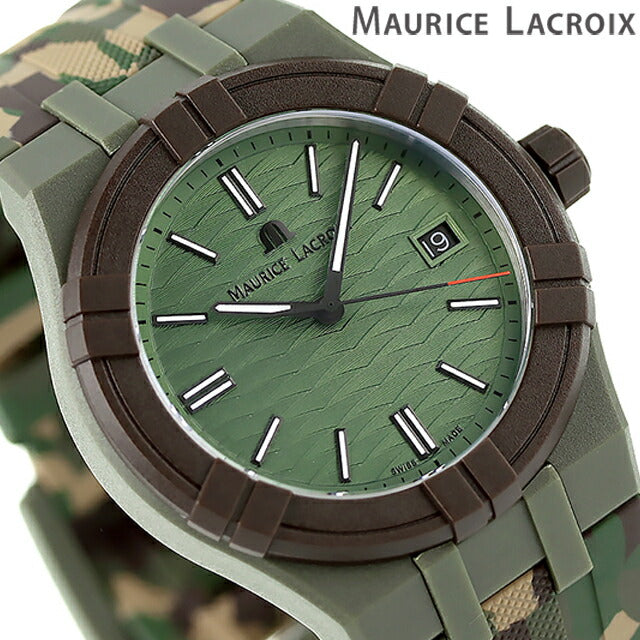 Mauris La Cloa图标潮汐40mm Quartz观看品牌男士Maurice Lacroix AI2008-D33DZ -000-0-0模拟伪装