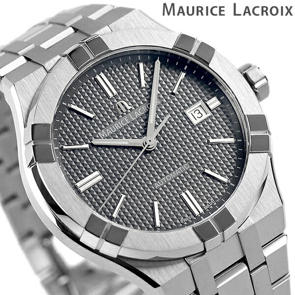 Mauris Lacroa图标自动42mm瑞士自动机械男士手表AI6008-SS002-230-1 Maurice Lacroix Gray