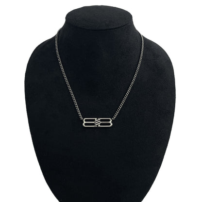 バレンシアガ BALENCIAGA 696223 TZ99I 0911 BBアイコン ネックレス ペンダント アンティークシルバー レディース メンズ ユニセックス アクセサリー ANBC00011L