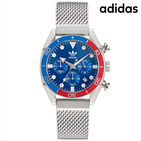 adidas版本两年Chrono Quartz观看品牌男子计时码表Adidas AOFH22500模拟蓝色