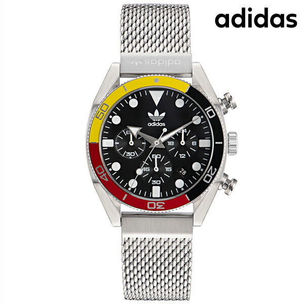 アディダス EDITION TWO CHRONO クオーツ 腕時計 ブランド メンズ クロノグラフ adidas AOFH22501 アナログ ブラック 黒