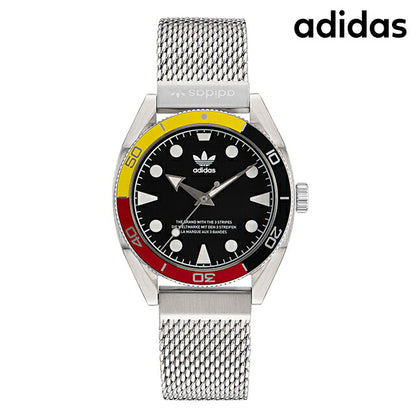 阿迪达斯版两个Quartz Watch Brand Men Adidas Aofh22502模拟黑色黑色