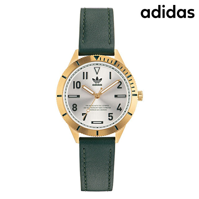 アディダス オリジナルファッションエディション スリー スモール クォーツ 電池式 腕時計 ブランド レディース adidas AOFH22508 アナログ シルバー グリーン AOFH22508
