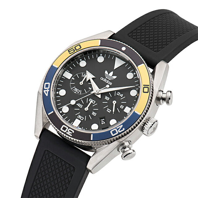アディダス Edition Two Chrono クォーツ 電池式 腕時計 ブランド メンズ クロノグラフ adidas AOFH23003 多針アナログ ブラック 黒 AOFH23003