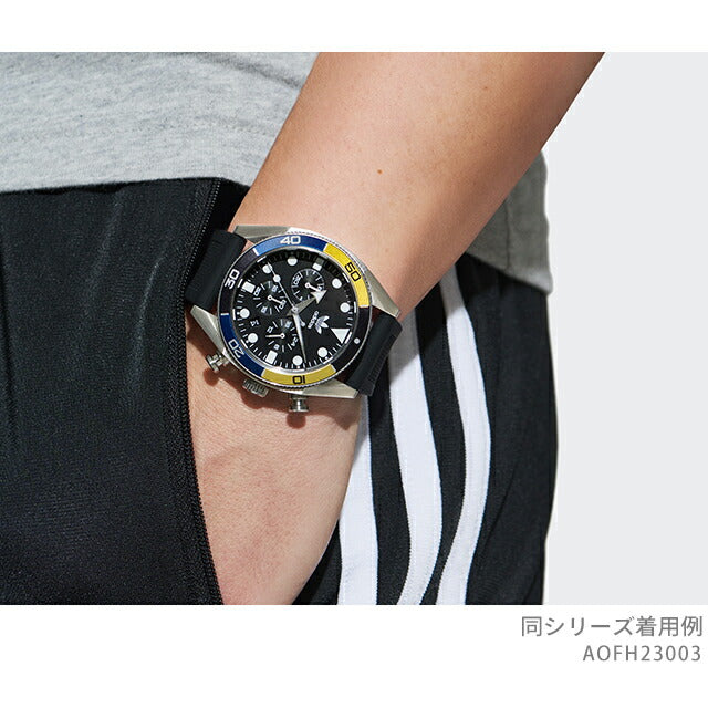 アディダス Edition Two Chrono クォーツ 電池式 腕時計 ブランド メンズ クロノグラフ adidas AOFH23003 多針アナログ ブラック 黒 AOFH23003