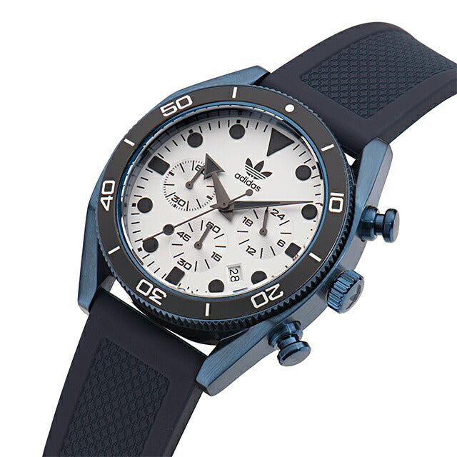 アディダス Edition Two Chrono クォーツ 電池式 腕時計 ブランド メンズ クロノグラフ adidas AOFH23004 多針アナログ ホワイト ブルー 白 AOFH23004