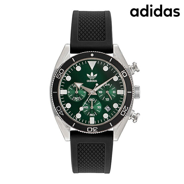 アディダス Edition Two Chrono クォーツ 電池式 腕時計 ブランド メンズ クロノグラフ adidas AOFH23005 多針アナログ グリーン ブラック 黒 AOFH23005
