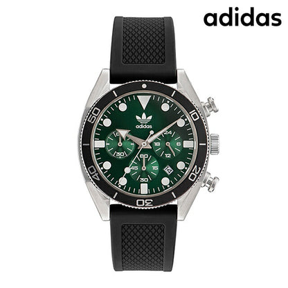 アディダス Edition Two Chrono クォーツ 電池式 腕時計 ブランド メンズ クロノグラフ adidas AOFH23005 多針アナログ グリーン ブラック 黒 AOFH23005