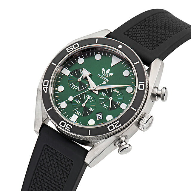 アディダス Edition Two Chrono クォーツ 電池式 腕時計 ブランド メンズ クロノグラフ adidas AOFH23005 多針アナログ グリーン ブラック 黒 AOFH23005