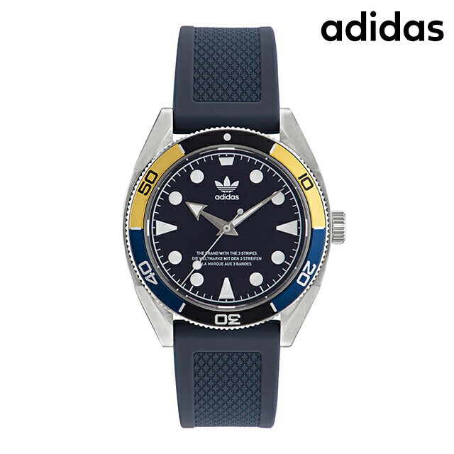 アディダス Edition Two クォーツ 電池式 腕時計 ブランド メンズ adidas AOFH23006 アナログ ブラック ブルー 黒 AOFH23006