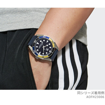 アディダス Edition Two クォーツ 電池式 腕時計 ブランド メンズ adidas AOFH23006 アナログ ブラック ブルー 黒 AOFH23006