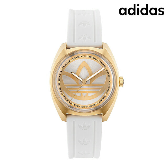 アディダス Edition One クォーツ 電池式 腕時計 ブランド メンズ レディース adidas AOFH23012 アナログ ゴールド シルバー ホワイト 白 AOFH23012
