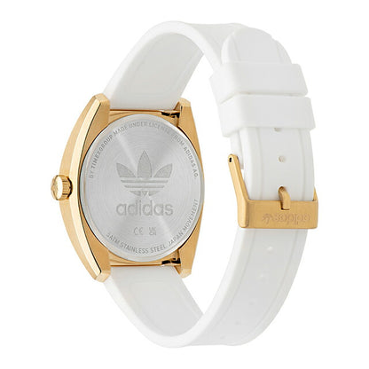 アディダス Edition One クォーツ 電池式 腕時計 ブランド メンズ レディース adidas AOFH23012 アナログ ゴールド シルバー ホワイト 白 AOFH23012