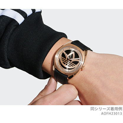 アディダス Edition One クォーツ 電池式 腕時計 ブランド メンズ レディース adidas AOFH23013 アナログ ゴールド ブラック 黒 AOFH23013