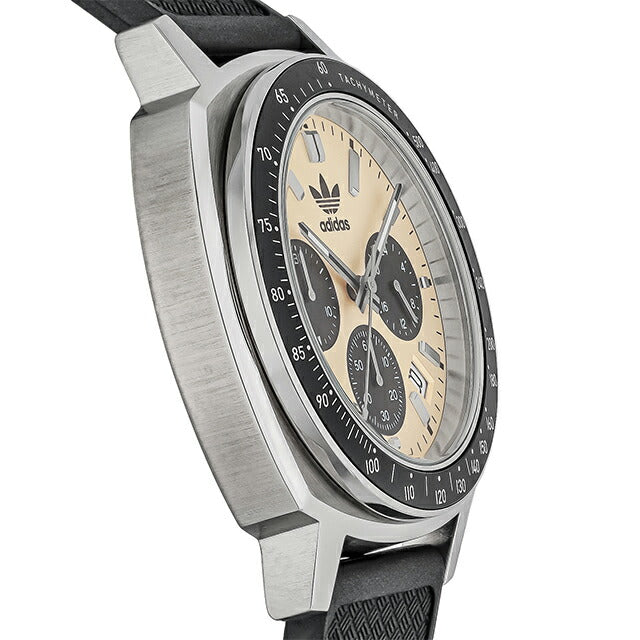 アディダス MASTER ORIGINALS ONE CHRONO クォーツ 電池式 腕時計 ブランド メンズ クロノグラフ adidas AOFH23503 多針アナログ ベージュ ブラック 黒 AOFH23503